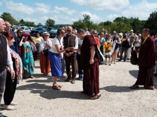 Thaye Dorje, His Holiness the 17th Gyalwa Karmapa, visits Dhagpo Kagyu Ling in France, 2023. Photo: Tokpa Korlo.