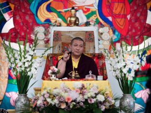 Thaye Dorje, His Holiness the 17th Gyalwa Karmapa, visits Dhagpo Kagyu Ling in France, 2023. Photo: Tokpa Korlo.