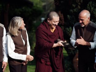 Thaye Dorje, His Holiness the 17th Gyalwa Karmapa, visits Dhagpo Kagyu Ling in France, 2023. Photo: Tokpa Korlo.