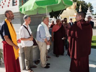 Thaye Dorje, His Holiness the 17th Gyalwa Karmapa, visits Dhagpo Kagyu Ling in France, 2023. Photo: Tokpa Korlo.