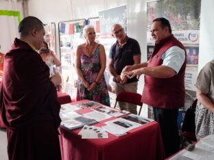 Thaye Dorje, His Holiness the 17th Gyalwa Karmapa, visits Dhagpo Kagyu Ling in France, 2023. Photo: Tokpa Korlo.