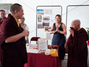 Thaye Dorje, His Holiness the 17th Gyalwa Karmapa, visits Dhagpo Kagyu Ling in France, 2023. Photo: Tokpa Korlo.