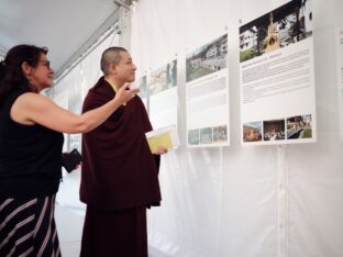 Thaye Dorje, His Holiness the 17th Gyalwa Karmapa, visits Dhagpo Kagyu Ling in France, 2023. Photo: Tokpa Korlo.