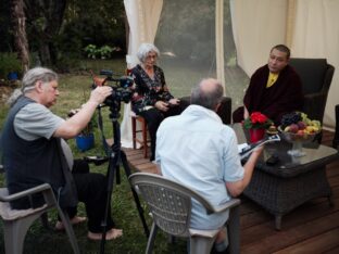 Thaye Dorje, His Holiness the 17th Gyalwa Karmapa, visits Dhagpo Kagyu Ling in France, 2023. Photo: Tokpa Korlo.