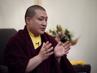 Thaye Dorje, His Holiness the 17th Gyalwa Karmapa, visits Dhagpo Kagyu Ling in France, 2023. Photo: Tokpa Korlo.