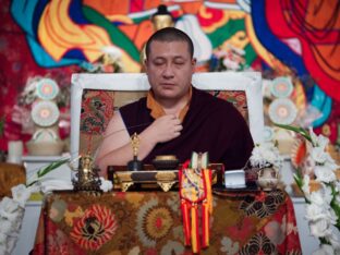 Thaye Dorje, His Holiness the 17th Gyalwa Karmapa, visits Dhagpo Kagyu Ling in France, 2023. Photo: Tokpa Korlo.