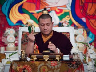 Thaye Dorje, His Holiness the 17th Gyalwa Karmapa, visits Dhagpo Kagyu Ling in France, 2023. Photo: Tokpa Korlo.