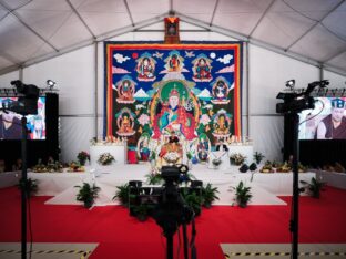 Thaye Dorje, His Holiness the 17th Gyalwa Karmapa, visits Dhagpo Kagyu Ling in France, 2023. Photo: Tokpa Korlo.