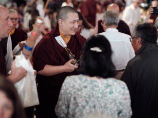 Thaye Dorje, His Holiness the 17th Gyalwa Karmapa, visits Dhagpo Kagyu Ling in France, 2023. Photo: Tokpa Korlo.