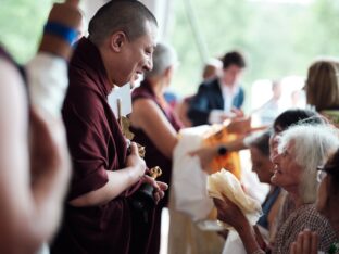 Thaye Dorje, His Holiness the 17th Gyalwa Karmapa, visits Dhagpo Kagyu Ling in France, 2023. Photo: Tokpa Korlo.