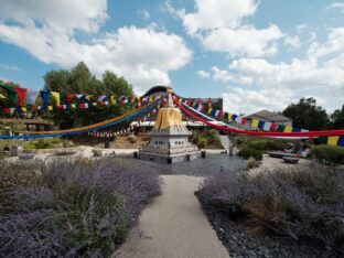 Thaye Dorje, His Holiness the 17th Gyalwa Karmapa, visits Dhagpo Kagyu Ling in France, 2023. Photo: Tokpa Korlo.