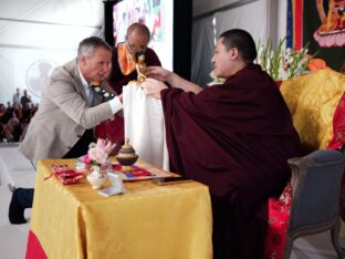 Thaye Dorje, His Holiness the 17th Gyalwa Karmapa, visits Dhagpo Kagyu Ling in France, 2023. Photo: Tokpa Korlo.