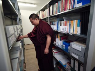 Thaye Dorje, His Holiness the 17th Gyalwa Karmapa, visits the Europe Center as part of his European tour, Aug 2023. Photo: Tokpa Korlo.