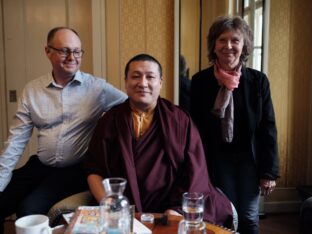 Thaye Dorje, His Holiness the 17th Gyalwa Karmapa, visits the Europe Center as part of his European tour, Aug 2023. Photo: Tokpa Korlo.