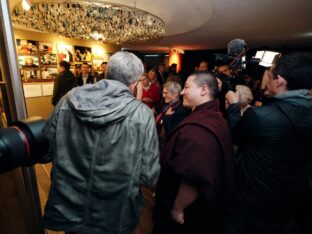 Thaye Dorje, His Holiness the 17th Gyalwa Karmapa, visits the Europe Center as part of his European tour, Aug 2023. Photo: Tokpa Korlo.