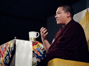 Thaye Dorje, His Holiness the 17th Gyalwa Karmapa, visits the Europe Center as part of his European tour, Aug 2023. Photo: Tokpa Korlo.