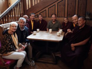 Thaye Dorje, His Holiness the 17th Gyalwa Karmapa, visits the Europe Center as part of his European tour, Aug 2023. Photo: Tokpa Korlo.