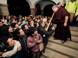 Thaye Dorje, His Holiness the 17th Gyalwa Karmapa, visits the Europe Center as part of his European tour, Aug 2023. Photo: Tokpa Korlo.