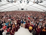 Thaye Dorje, His Holiness the 17th Gyalwa Karmapa, visits the Europe Center as part of his European tour, Aug 2023. Photo: Tokpa Korlo.