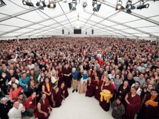 Thaye Dorje, His Holiness the 17th Gyalwa Karmapa, visits the Europe Center as part of his European tour, Aug 2023. Photo: Tokpa Korlo.