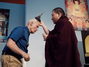 Thaye Dorje, His Holiness the 17th Gyalwa Karmapa, visits the Europe Center as part of his European tour, Aug 2023. Photo: Tokpa Korlo.