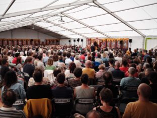 Thaye Dorje, His Holiness the 17th Gyalwa Karmapa, visits Montchardon on his European tour, 2023. Photo: Tokpa Korlo.