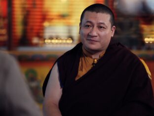 Thaye Dorje, His Holiness the 17th Gyalwa Karmapa, visits Montchardon on his European tour, 2023. Photo: Tokpa Korlo.