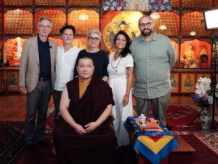 Thaye Dorje, His Holiness the 17th Gyalwa Karmapa, visits Montchardon on his European tour, 2023. Photo: Tokpa Korlo.