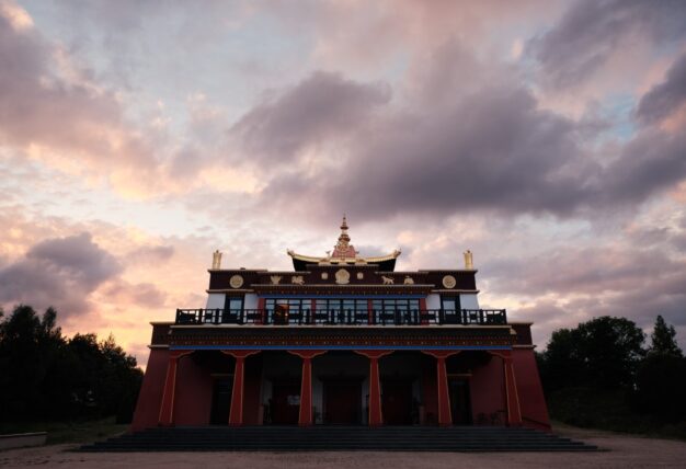 Thaye Dorje, His Holiness the 17th Karmapa, visits Dhagpo Kundrol Ling in France, 2023. Photo: Tokpa Korlo