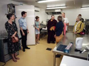 Thaye Dorje, His Holiness the 17th Karmapa, visits Dhagpo Kundrol Ling in France, 2023. Photo: Tokpa Korlo