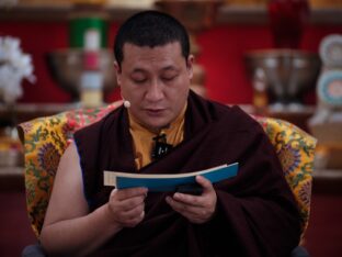 Thaye Dorje, His Holiness the 17th Karmapa, visits Dhagpo Kundrol Ling in France, 2023. Photo: Tokpa Korlo