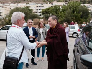 Thaye Dorje, His Holiness the 17th Gyalwa Karmapa, visits Spain, 2023. Photo: Tokpa Korlo.