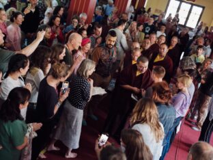 Thaye Dorje, His Holiness the 17th Gyalwa Karmapa, presided over the Karmapa Public Course 2024 in KIBI, New Delhi. Photo: Tokpa Korlo.