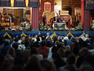 Thaye Dorje, His Holiness the 17th Gyalwa Karmapa, presided over the Karmapa Public Course 2024 in KIBI, New Delhi. Photo: Tokpa Korlo.