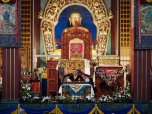 Thaye Dorje, His Holiness the 17th Gyalwa Karmapa, presided over the Karmapa Public Course 2024 in KIBI, New Delhi. Photo: Tokpa Korlo.