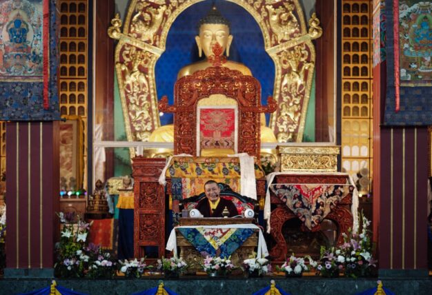 Thaye Dorje, His Holiness the 17th Gyalwa Karmapa, presided over the Karmapa Public Course 2024 in KIBI, New Delhi. Photo: Tokpa Korlo.