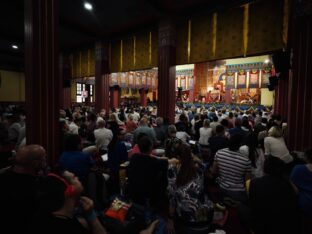 Thaye Dorje, His Holiness the 17th Gyalwa Karmapa, presided over the Karmapa Public Course 2024 in KIBI, New Delhi. Photo: Tokpa Korlo.