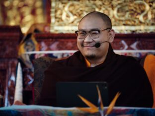 Thaye Dorje, His Holiness the 17th Gyalwa Karmapa, presided over the Karmapa Public Course 2024 in KIBI, New Delhi. Photo: Tokpa Korlo.