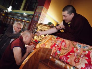 Thaye Dorje, His Holiness the 17th Gyalwa Karmapa, presided over the Karmapa Public Course 2024 in KIBI, New Delhi. Photo: Tokpa Korlo.