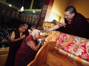 Thaye Dorje, His Holiness the 17th Gyalwa Karmapa, presided over the Karmapa Public Course 2024 in KIBI, New Delhi. Photo: Tokpa Korlo.