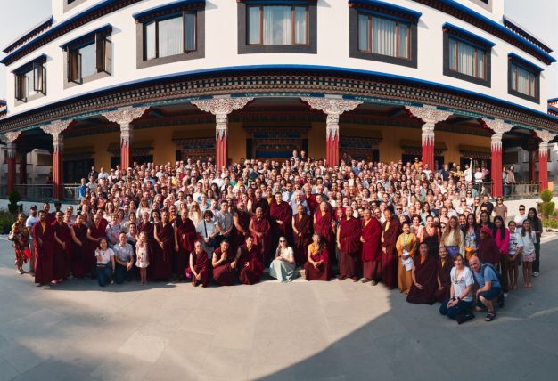 Thaye Dorje, His Holiness the 17th Gyalwa Karmapa, presided over the Karmapa Public Course 2025 at KIBI, New Delhi. Photo: Tokpa Korlo.