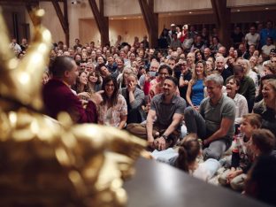 Thaye Dorje, His Holiness the 17th Gyalwa Karmapa, visits the Europe Center. Photo: Tokpa Korlo