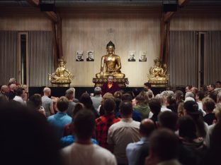 Thaye Dorje, His Holiness the 17th Gyalwa Karmapa, visits the Europe Center. Photo: Tokpa Korlo