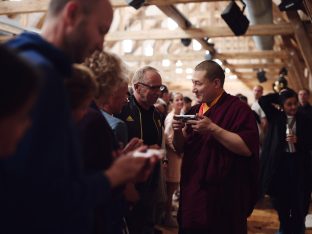 Thaye Dorje, His Holiness the 17th Gyalwa Karmapa, visits the Europe Center. Photo: Tokpa Korlo
