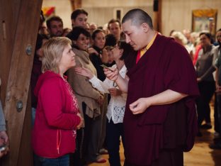 Thaye Dorje, His Holiness the 17th Gyalwa Karmapa, visits the Europe Center. Photo: Tokpa Korlo