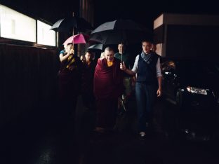 Thaye Dorje, His Holiness the 17th Gyalwa Karmapa, visits the Europe Center. Photo: Tokpa Korlo