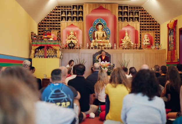 Thaye Dorje, His Holiness the 17th Gyalwa Karmapa, visits Karma Kunga Padkar Ling. Photo: Tokpa Korlo.