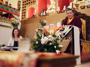 Thaye Dorje, His Holiness the 17th Gyalwa Karmapa, visits Karma Kunga Padkar Ling. Photo: Tokpa Korlo.
