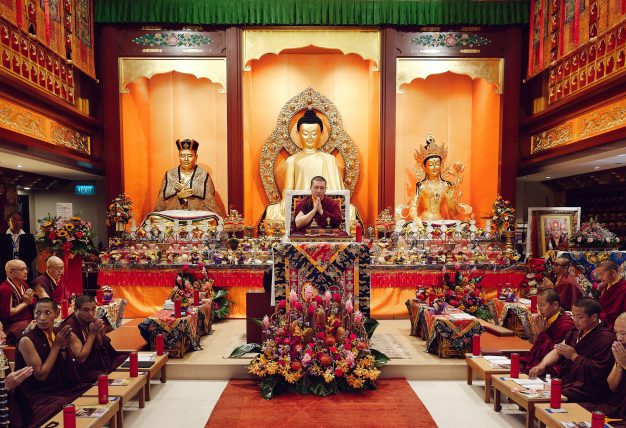 Thaye Dorje, His Holiness the 17th Gyalwa Karmapa, visits Karma Kagyu Buddhist Centre (KKBC) in Singapore, 2025. Photo: Tokpa Korlo.