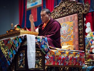 Thaye Dorje, His Holiness the 17th Gyalwa Karmapa, visits Karma Kagyu Buddhist Centre (KKBC) in Singapore, 2025. Photo: Tokpa Korlo.